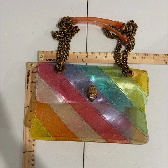 Kurt Geiger Vinyl Kensington Rainbow Bag - Picture 7 of 8